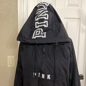 Pink Victorias Secret Pullover 1/4 zip Hoodie Size Medium